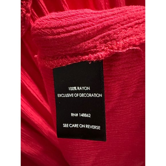 Torrid size 1(1X) pink lace appliqué feminine Boho keyhole back long sleeve top - Picture 5 of 8